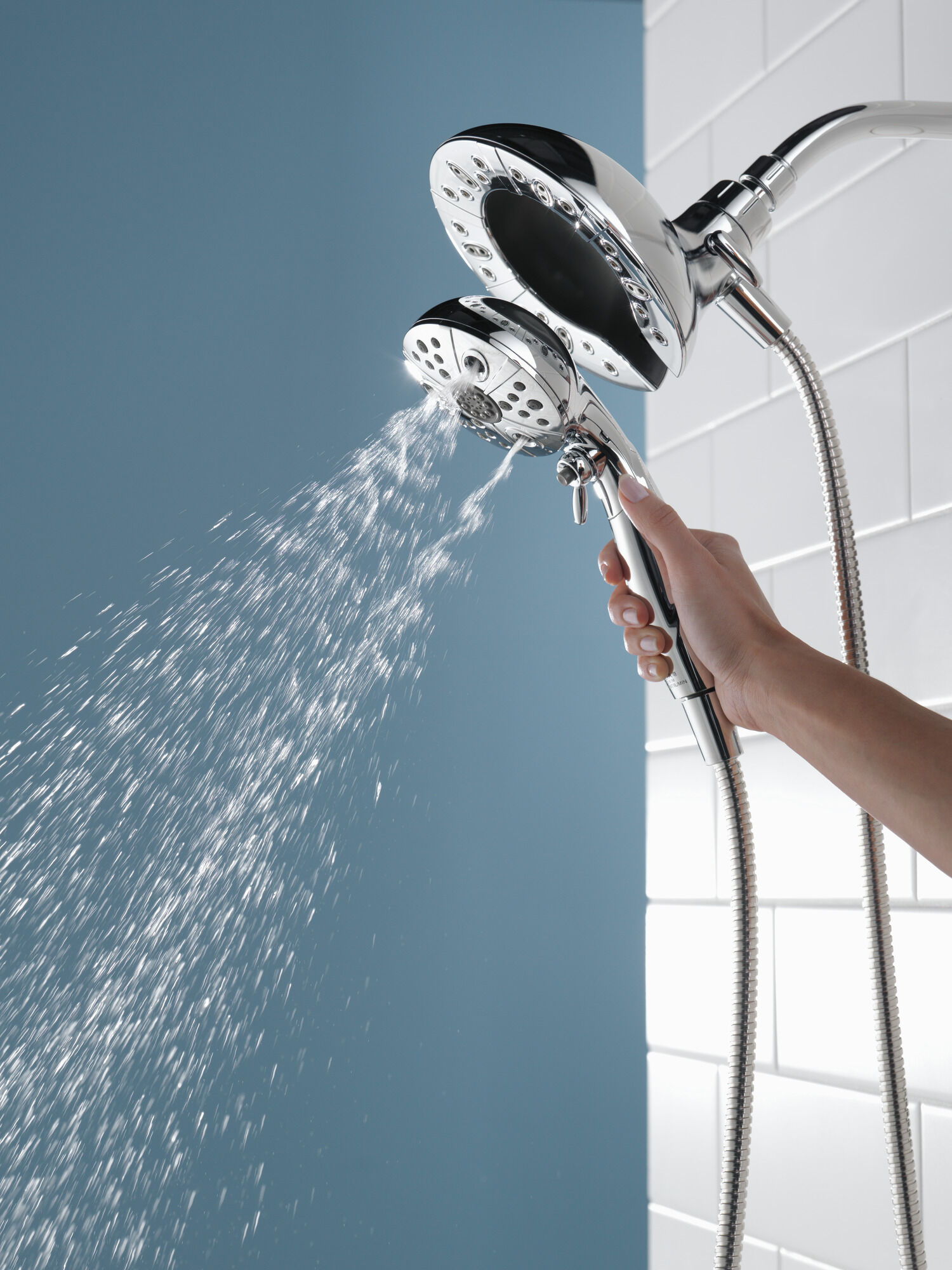 75591C H2Okinetic® In2ition® Душ два в одном с 5 настройками Delta Faucet Universal Showering Хром  - Вид №4