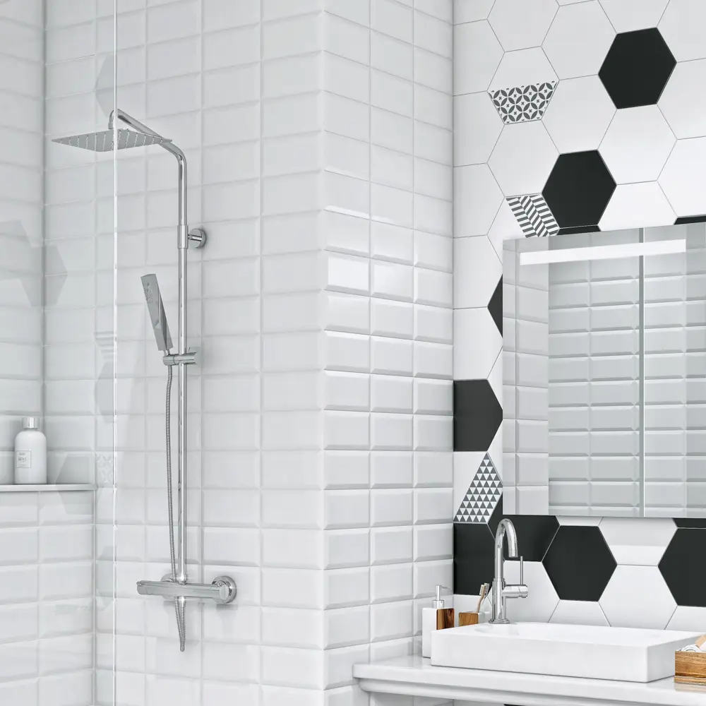 Настенная плитка KREAFORTA Руасси белая матовая 9.9×20 см 89415717 STLM-1573177