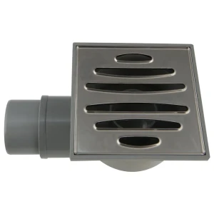 Трап для душа Sas 105x105 мм горизонтальный слив пластик