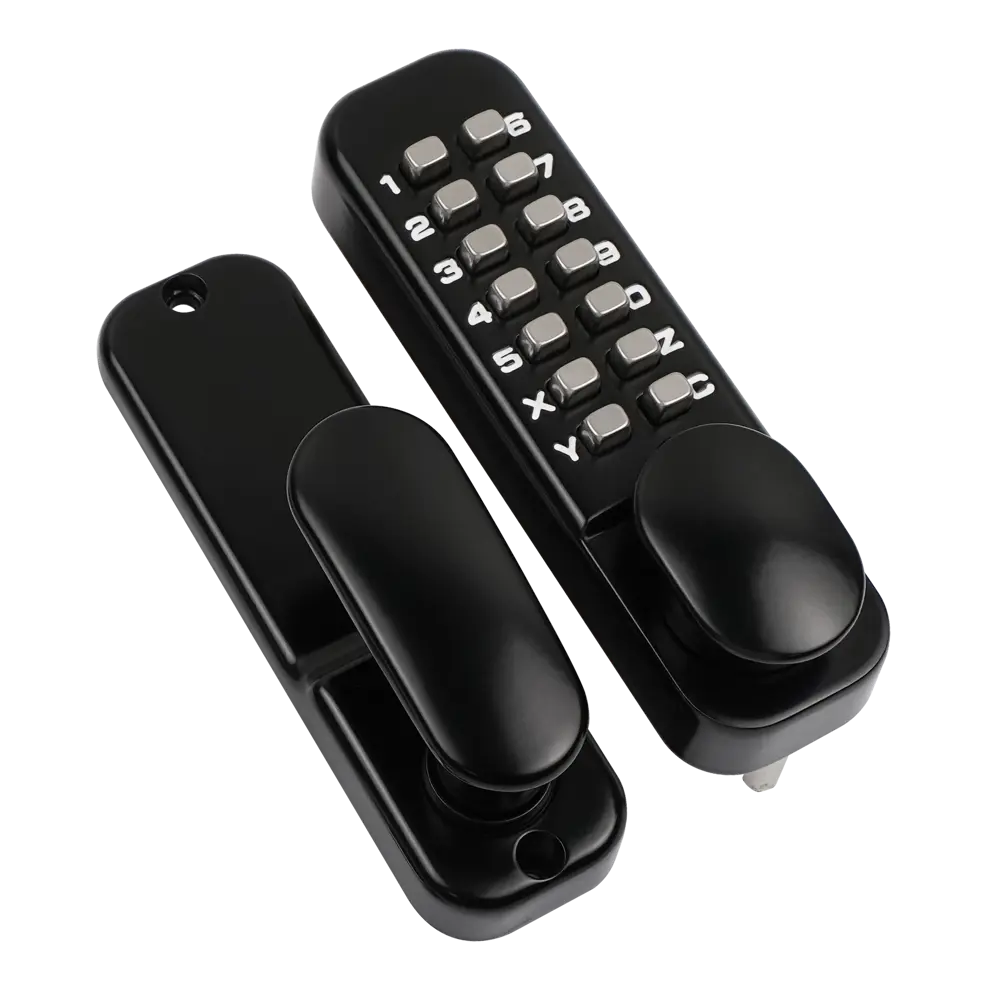 Замок кодовый с фиксатором Нора-М 201 ЦАМ/сталь черный STLM-2065499