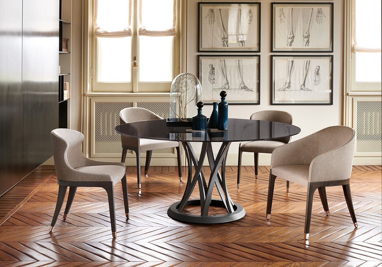 Кресло из искусственной кожи с подлокотниками Potocco Miura ARCH-00020459