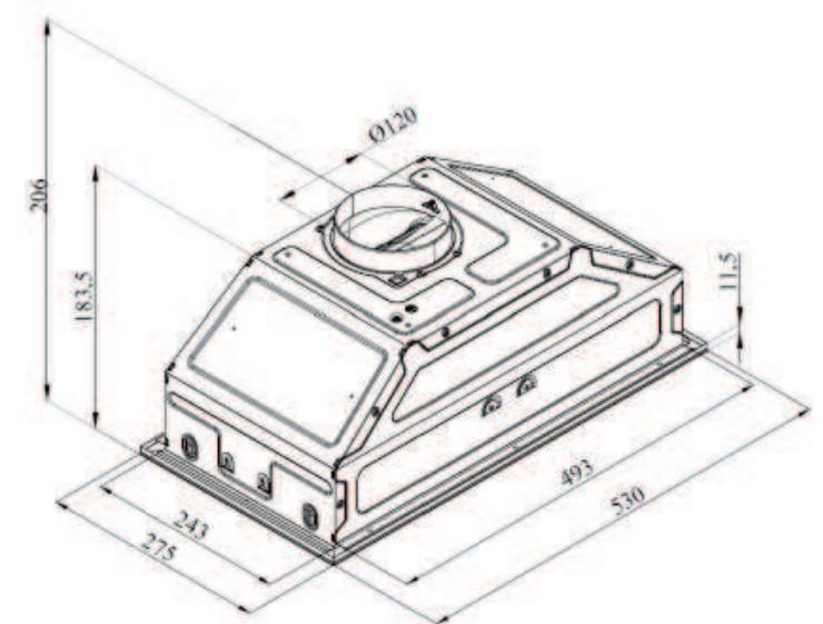 9973939 Вытяжка полновстраиваемая Darina Built in G605W белый STDN-0090238 - Вид №5
