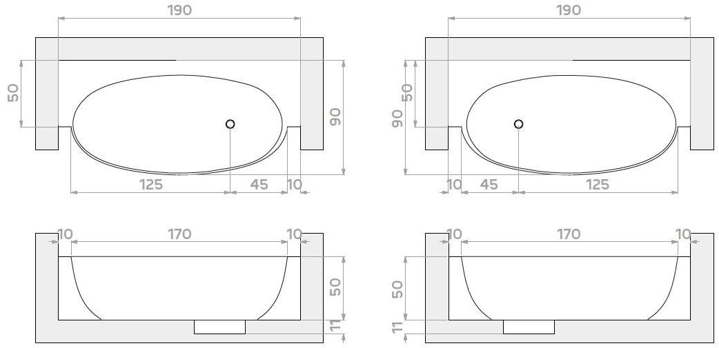 Relax Design Полуавтоматическая овальная ванна из luxolid® Ovo sun-id-1452817 - Вид №2