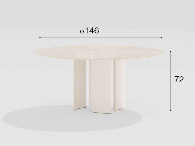 Круглый садовый стол из керамогранита FAST Naca ARCH-00098103 - Вид №6