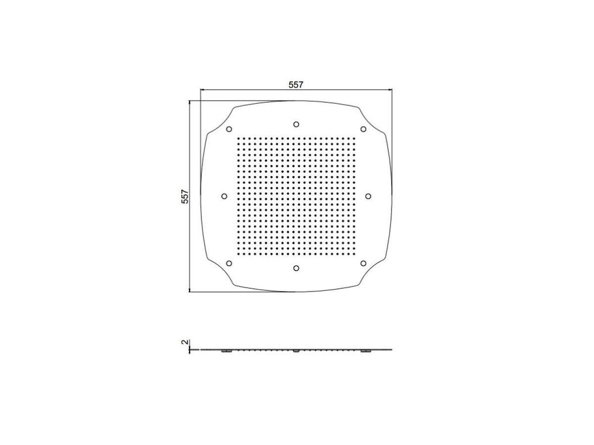 Традиционный встраиваемый душ CARIMALI MYDREAM COLONIAL 550X550 INOX CROMATO ARCH-00081907 - Вид №2