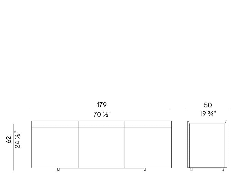 Шкаф из ясеня с распашными дверями Potocco Avant ARCH-00137169 - Вид №3