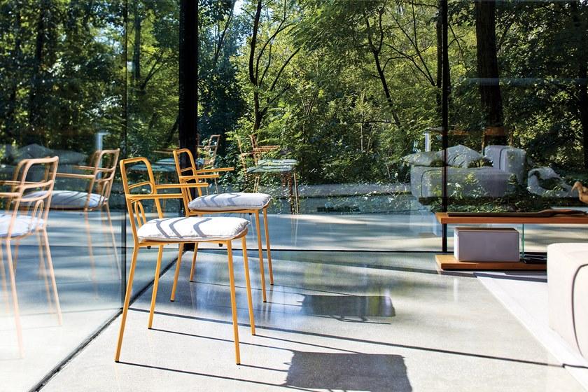 CaStil Штабелируемый металлический садовый стул с подлокотниками Dida Dida br - Вид №5