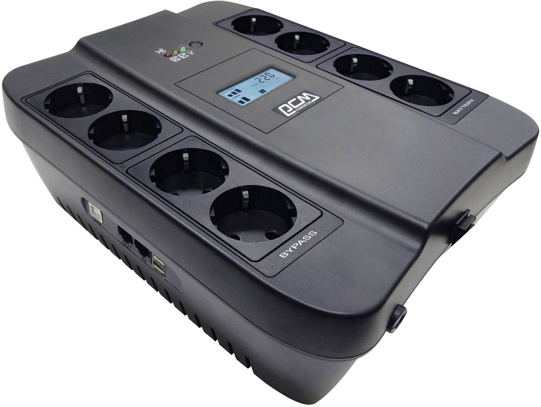 90322626 Источник бесперебойного питания SPD-1100U LCD USB 1100VA/605W черный STLM-0183958 POWERCOM