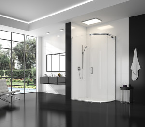 Душевой уголок асимметричный GSQ1080H L or R Merlyn Arysto Хромированный