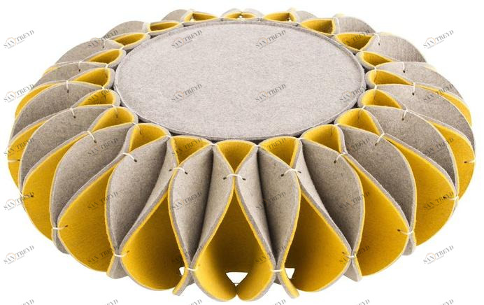 GAN Пуф из шерстяного фетра Ruff pouf sun-id-1383983