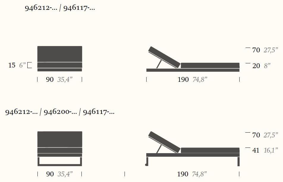 Kettal Садовый лежак из ткани Landscape #946200 - Вид №4