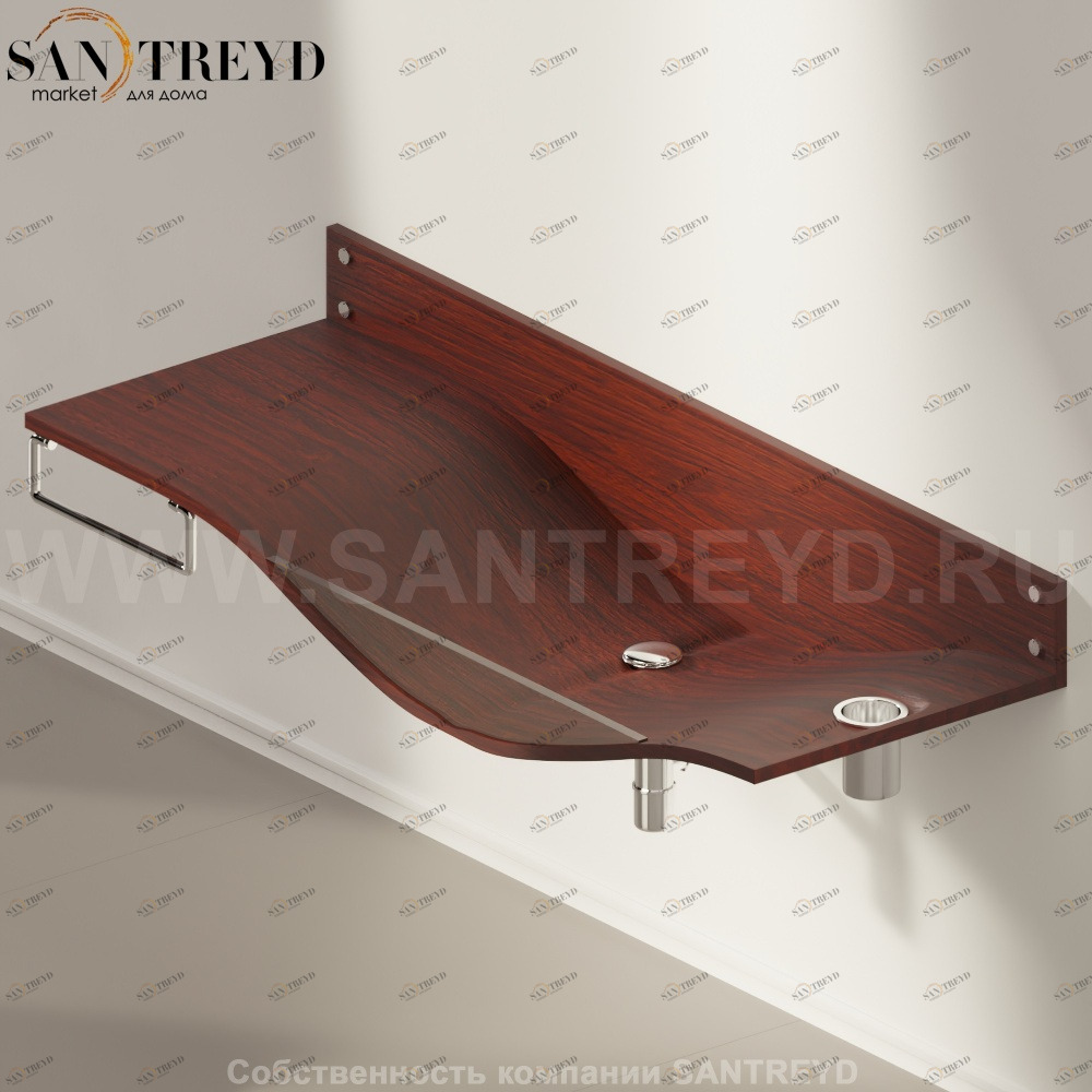 AGAB035000SXRM Подвесная раковина настенная прямоугольная Agape 