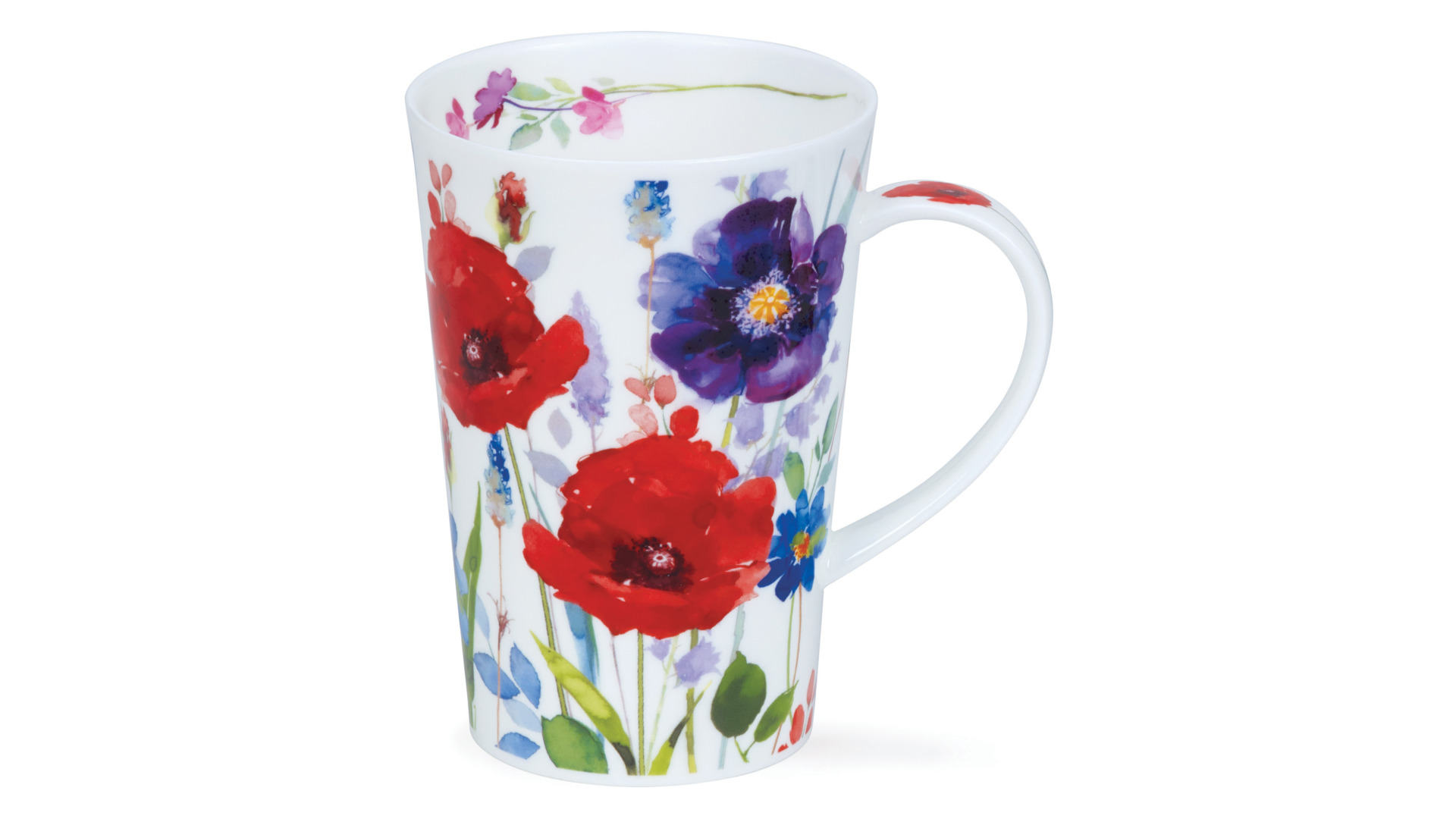 10643504 Dunoon Кружка с ситечком и крышкой Dunoon "Шетлэнд.Дикий сад" 440мл Фарфор костяной  - Вид №2