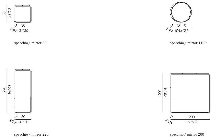 Meridiani Круглое настенное зеркало из кожи sun-id-1419793 - Вид №4