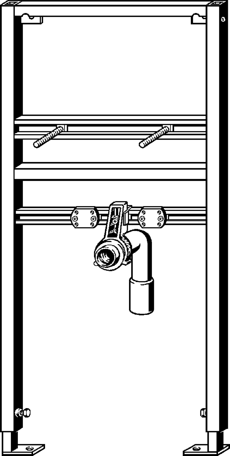 Системная техника  Viegaswift, Steptec, Viega Eco Plus, Viega Mono, панели смыва и принадлежности  T3 Viega Eco Plus  Элементы для унитазов, элементы для умывальников VIEGA 670 986 Модель 8180.61 Santreyd  - Вид №1