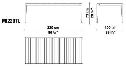 B&B Italia Outdoor Прямоугольный садовый стол в ироко Mirto outdoor sun-id-1424274 - Вид №3