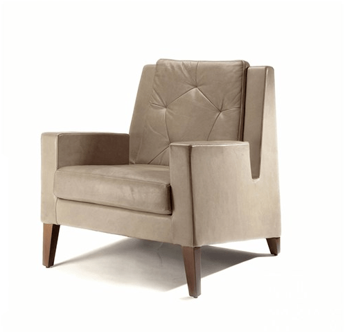 Mambo Unlimited Ideas Кожаное кресло с подлокотниками Geo sun-id-1510685 - Вид №1