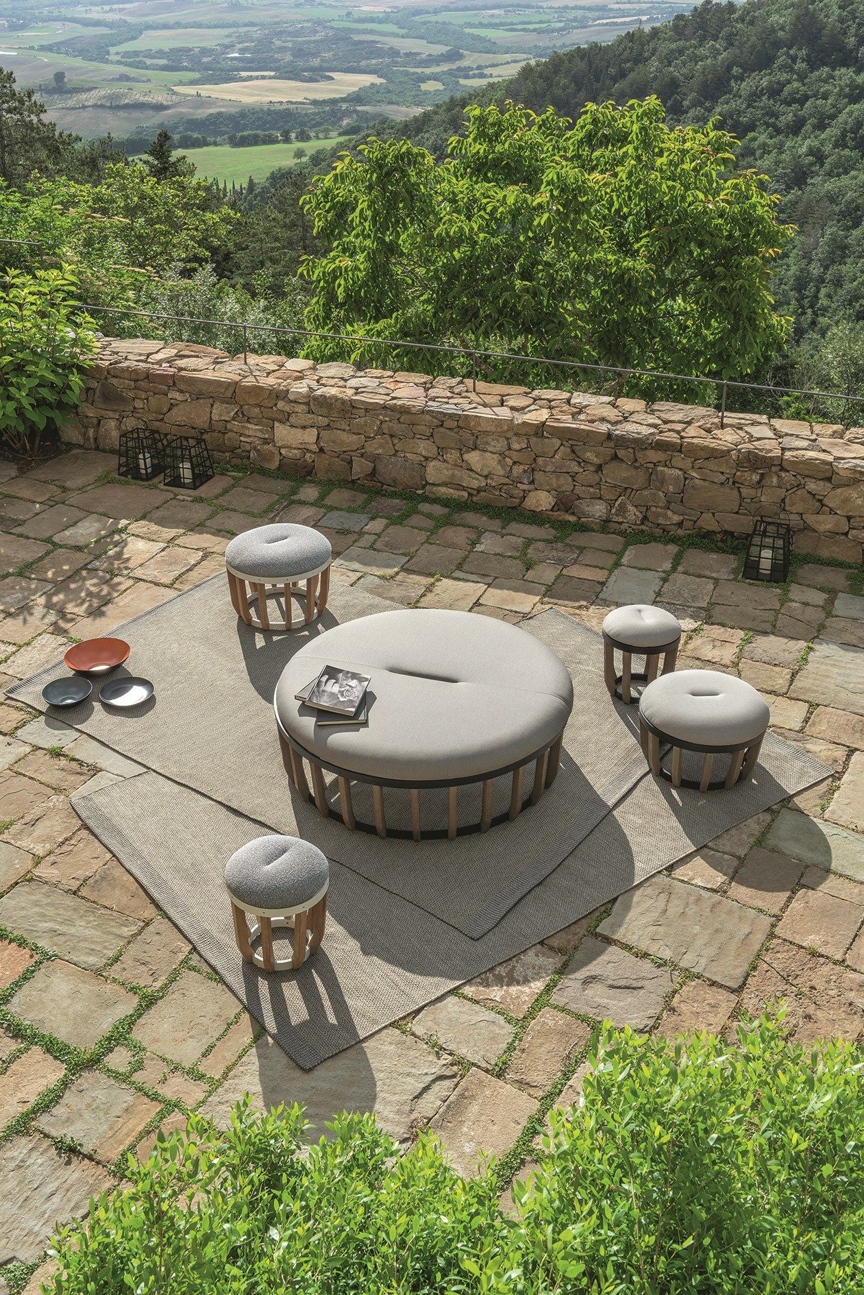 Ткань круглый сад пуфик Ethimo качели ARCH-00084534 - Вид №4