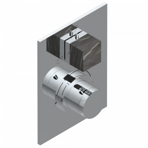 G3T-5600BE Ручки регулировки для термостата THG с переключателем на 3 выхода арт.5600AE Thg-paris Montaigne marbre Leonardo Grey Хром