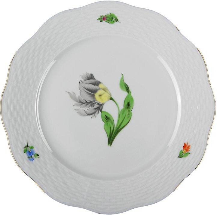 54954 Herend Тарелка десертная 19см "Китти" (черная) Фарфор 