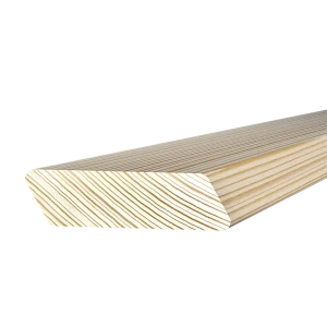 Брусок декоративный скошенный сращенный 19x70x2200 мм хвоя сорт Экстра без сучков