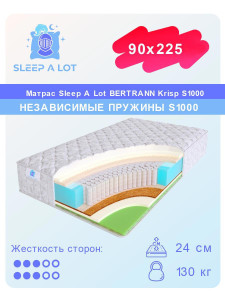 91198575 Матрас Bertrann Krisp S1000 90x225 см независимый пружинный блок STLM-0515454 SLEEP A LOT
