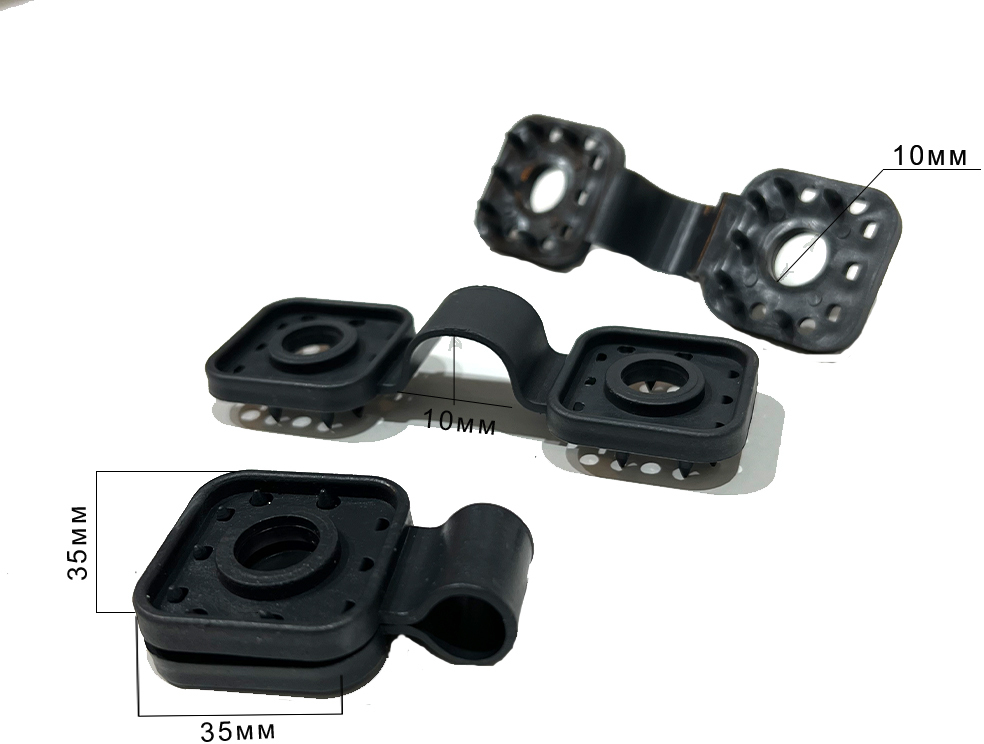 Клипса крепежная для сетки, пленки, агроткани, 40 шт ГеоПластБорд