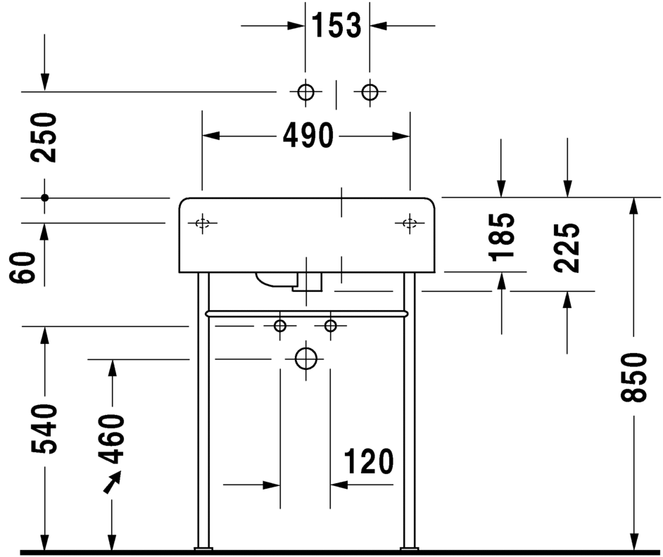 0685600000 Подвесная раковина настенная овальная Duravit Scola - Вид №3
