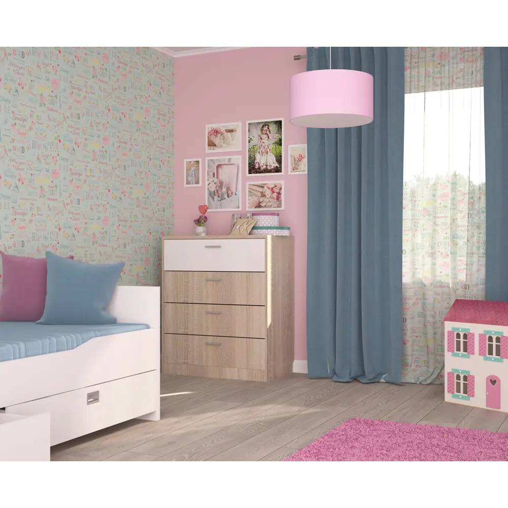 Каркас комода 99x80x44.3 см 4 ящика ЛДСП цвет дуб сонома 18592745 STLM-2095556 Santreyd  - Вид №2
