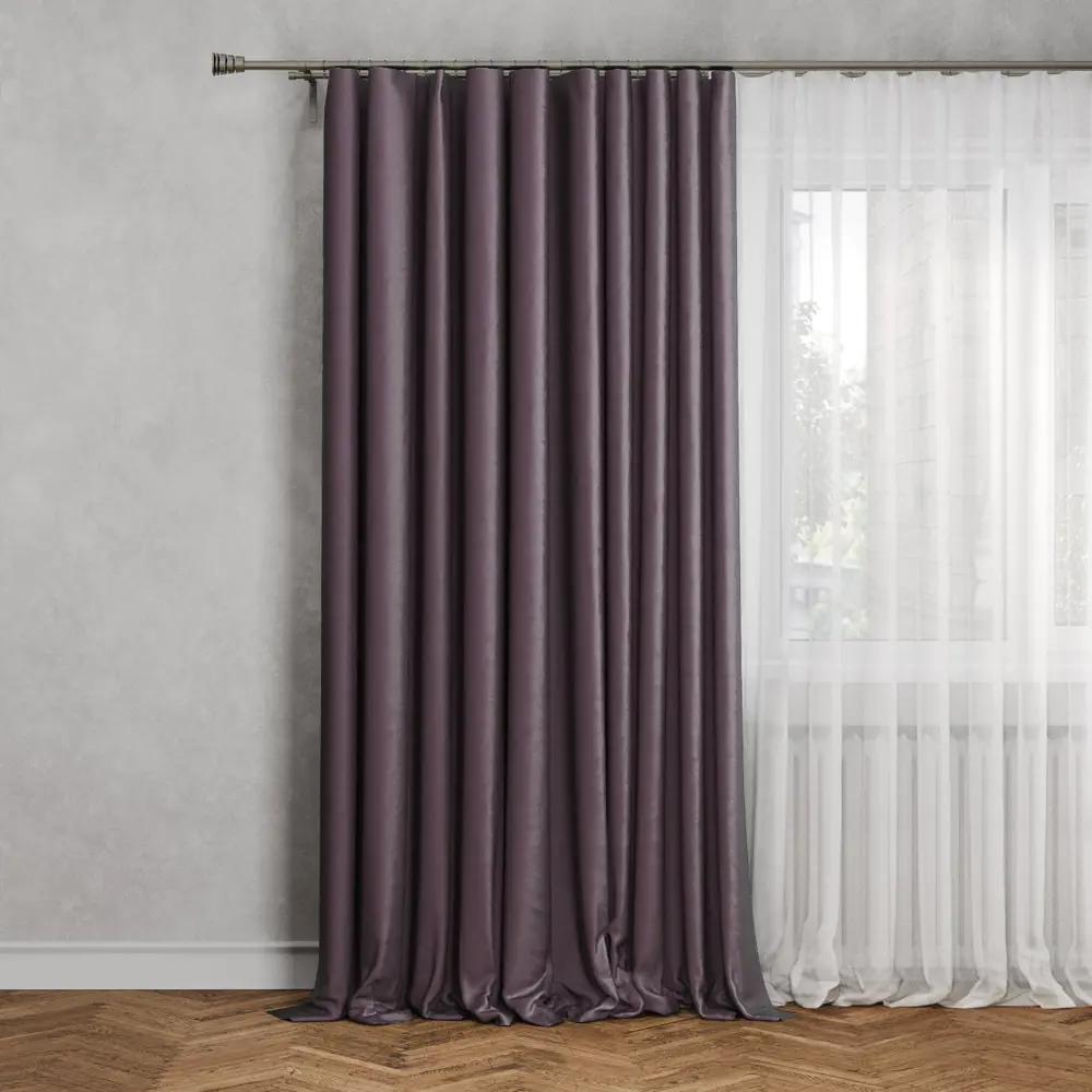 INSPIRE Штора Dubbo Bohemia фиолетовая 200x280 см со скрытыми петлями 84757011 STLM-0054653