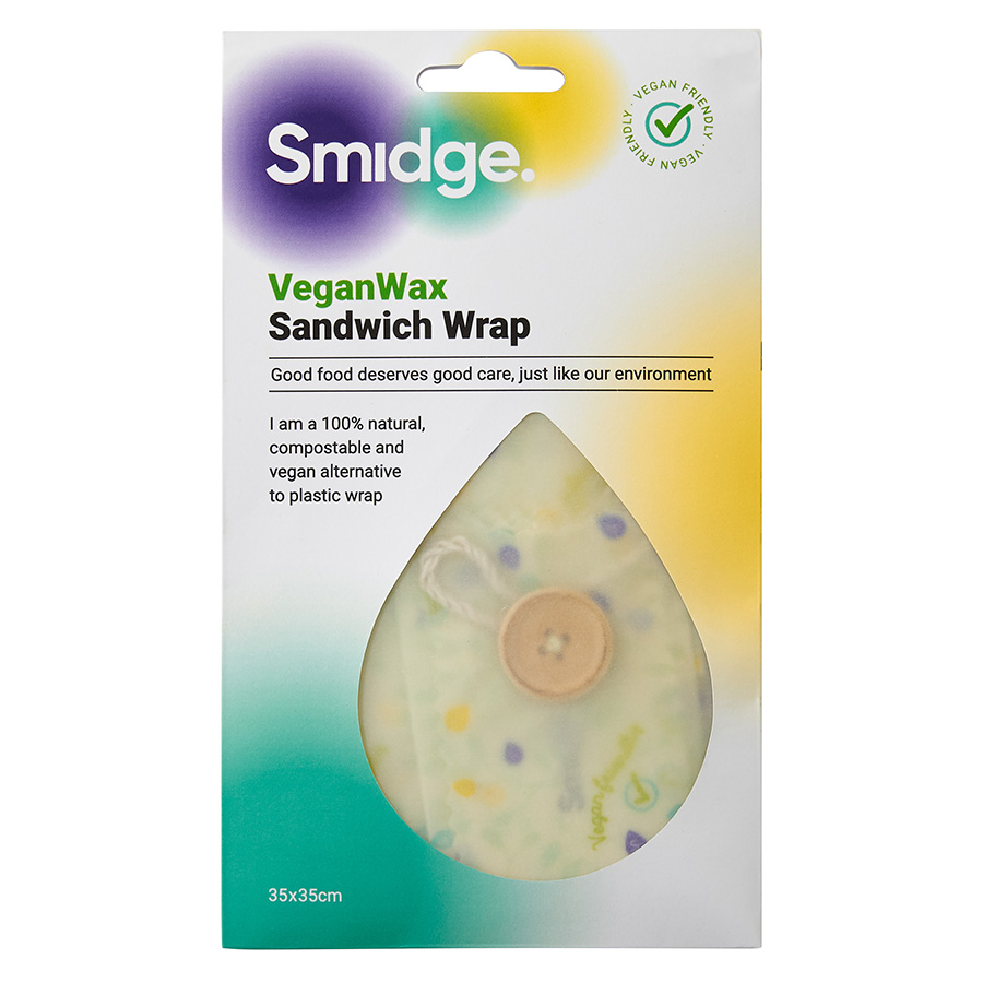 SMID90 Обертка для сэндвича многоразовая 35х35 см, веганский воск Smidge  - Вид №3