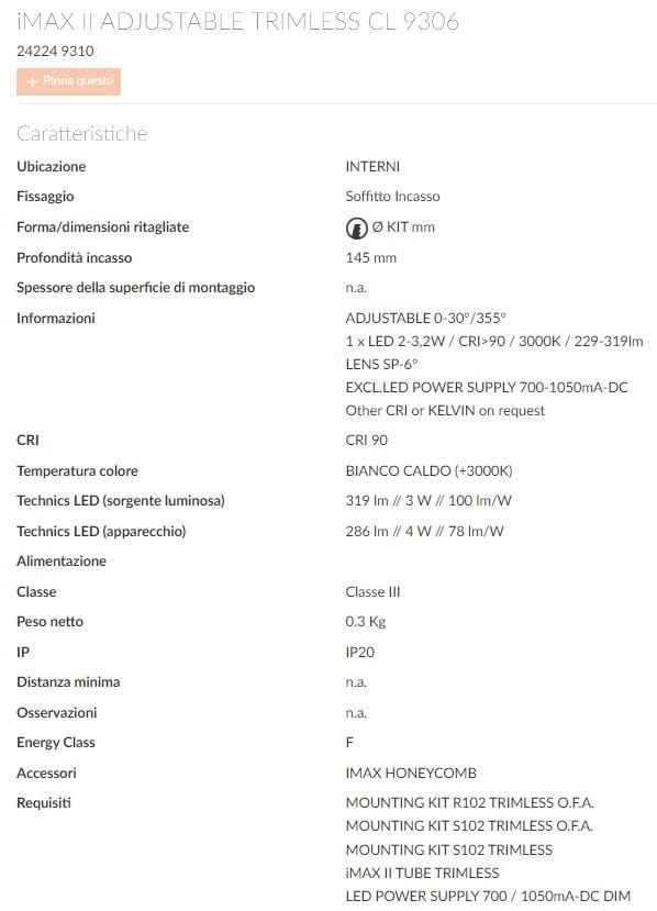 Регулируемый светодиодный прожектор Deltalight iMAX ARCH-00012589 - Вид №3