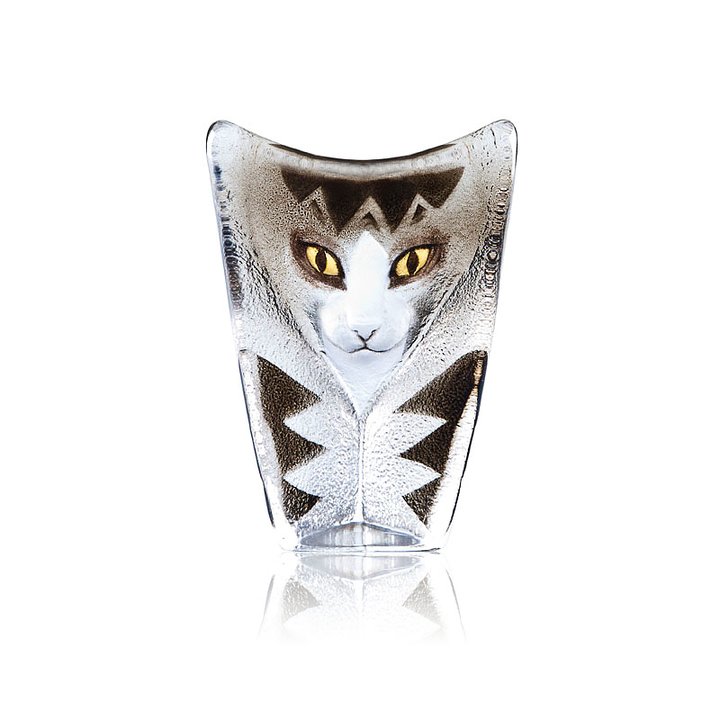 34219 Скульптура "Кошка" (малая), коричневая/серая, 110/155 мм. Maleras 