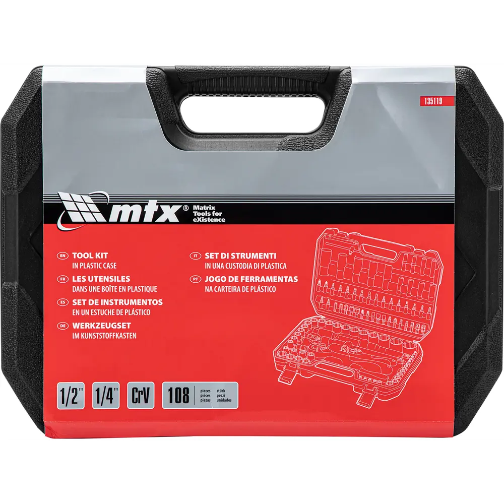 Профессиональный набор инструментов MTX 135119 с 108 сменными насадками 89399746 STLM-1565894 - Вид №18
