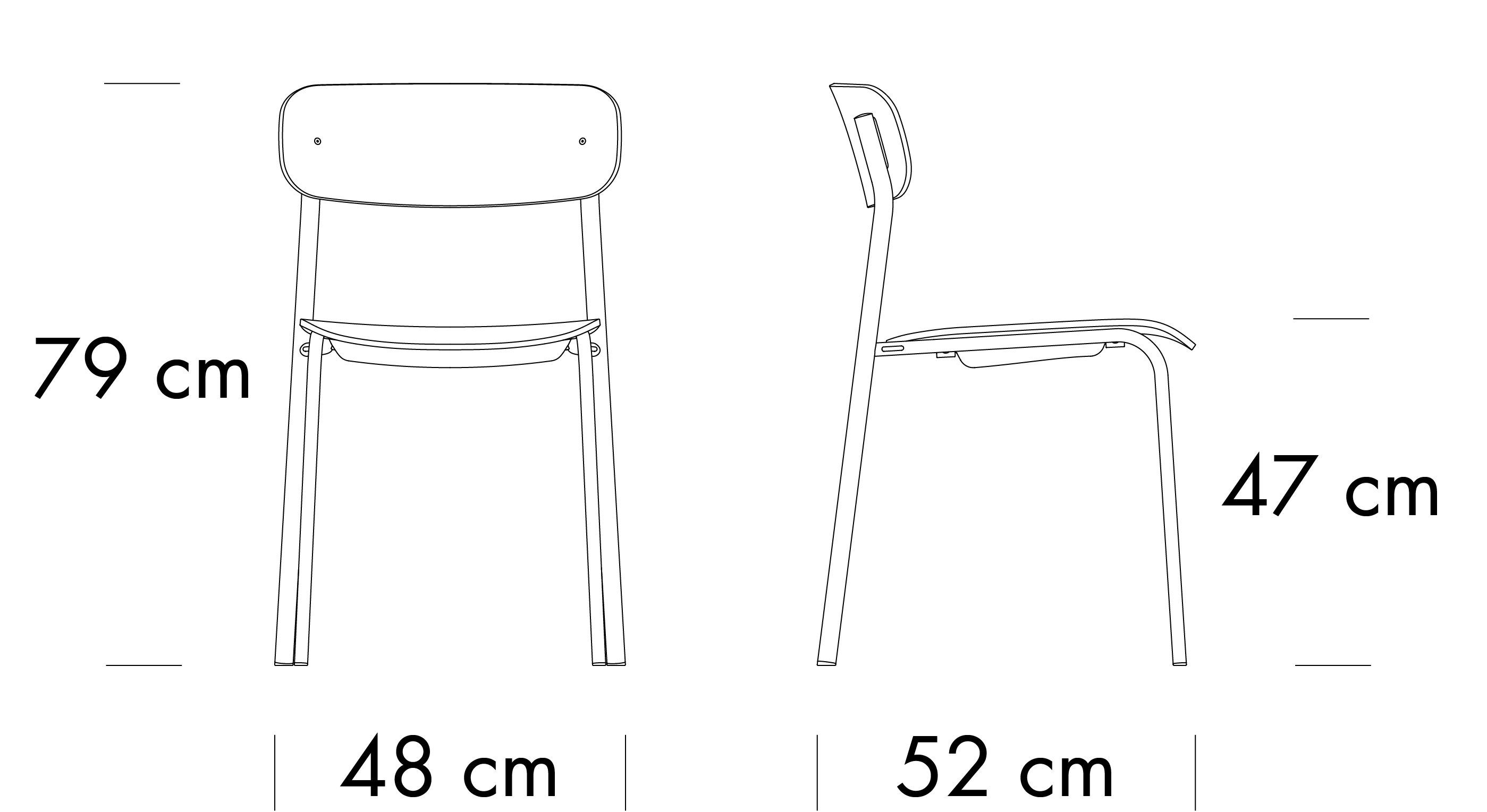 Штабелируемый стул из стали и дерева с открытой спинкой THONET S 243 ARCH-00060338 - Вид №11