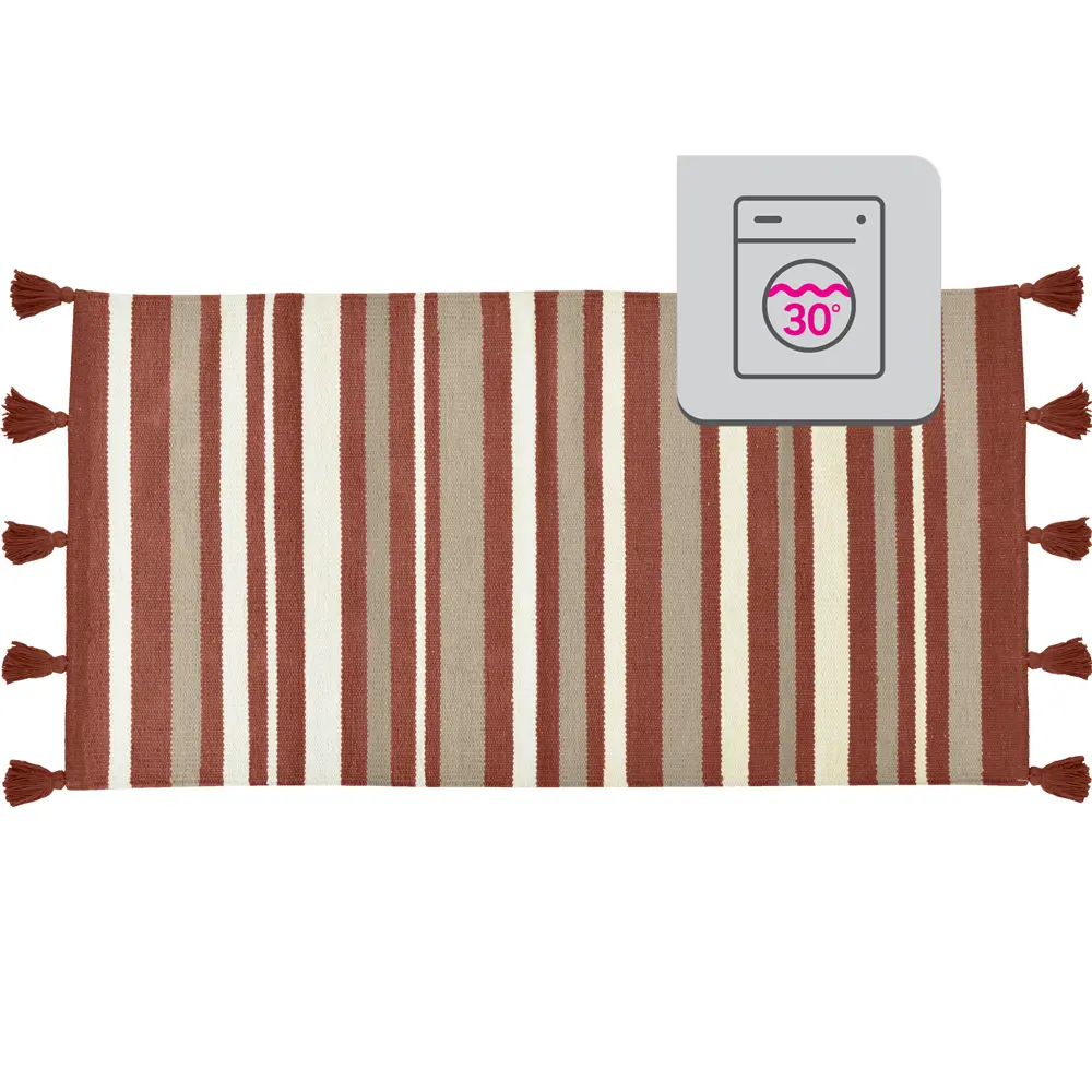 Коврик декоративный хлопок Inspire Madyline 70х140 см цвет оранжевый STLM-2074186 - Вид №2