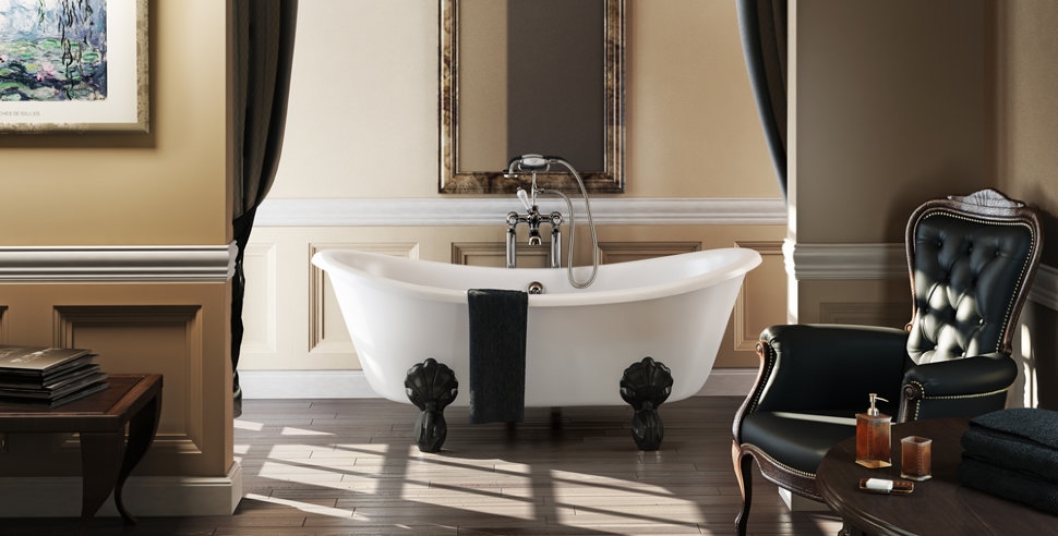 Ванна акриловая Bateau двусторонняя с ножками L1B Bateau Burlington T10F, L1B - Вид №1