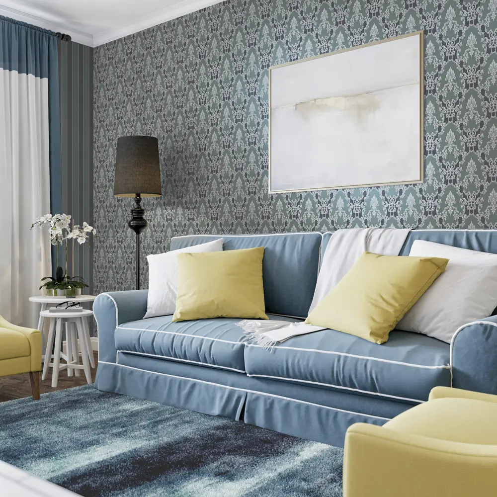 Обои флизелиновые Erismann Apolonia серо-зелёные 1.06 м 12002-18 STLM-2158242 - Вид №2