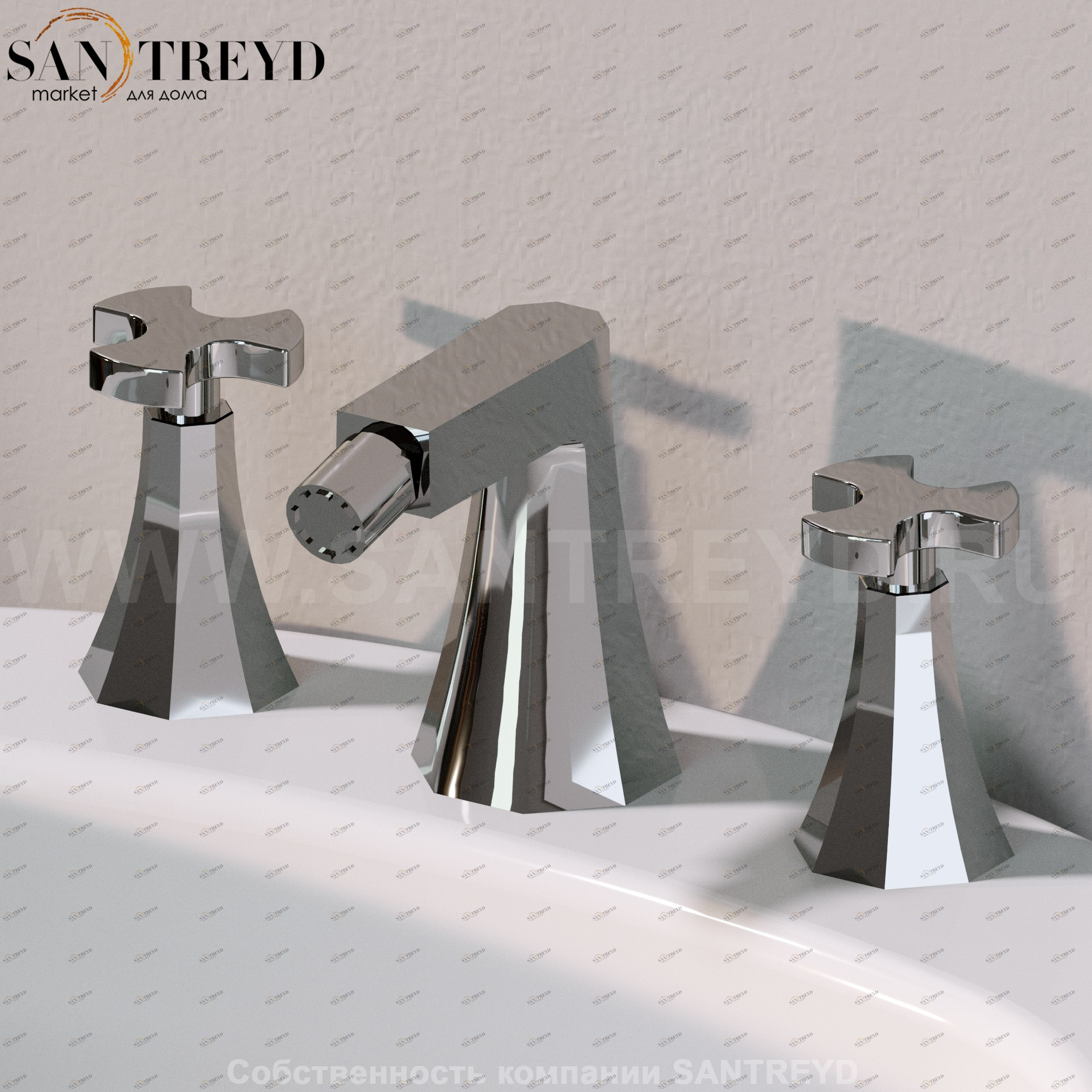 EVERGREEN Смеситель для биде хромированный EG202.CR Santreyd 