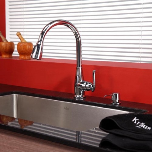 KHU100-30-KPF2230ORB-KSD30ORB Накладная раковина на столешницу  прямоугольная Krausru  - Вид №4