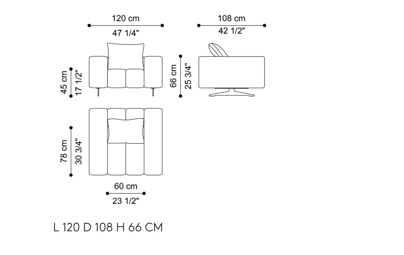 Тканевое кресло с подлокотниками ETRO Home Interiors Ratio ARCH-00069650 - Вид №10