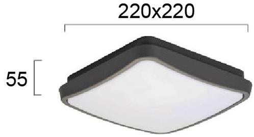 Terzo Light Наружный светодиодный потолочный светильник из алюминия Tibuok V4197700  - Вид №1