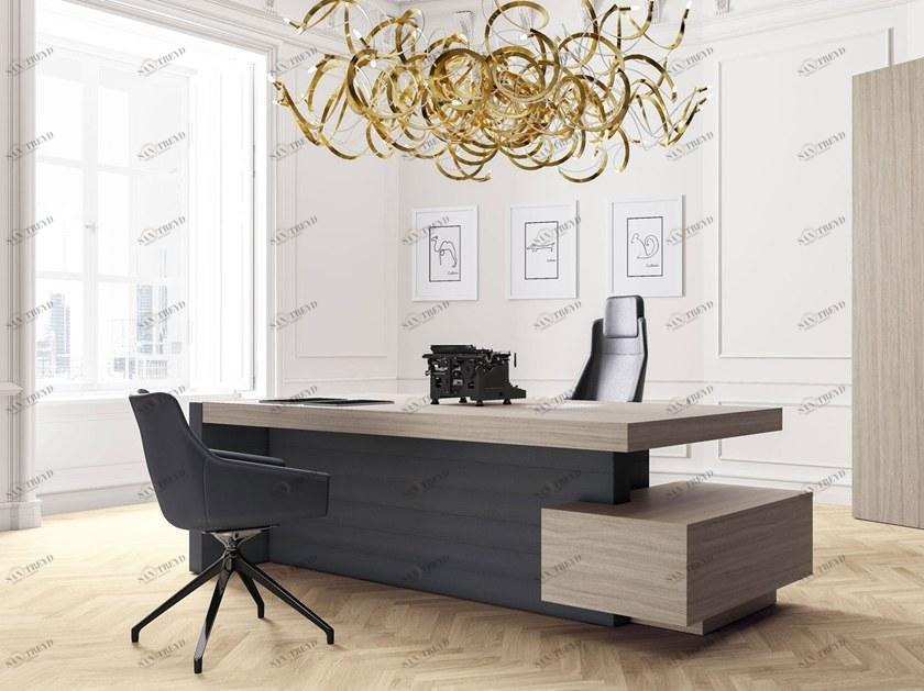 Las Mobili Прямоугольный письменный стол с ящиками и встроенной полкой Jera sun-id-1411935