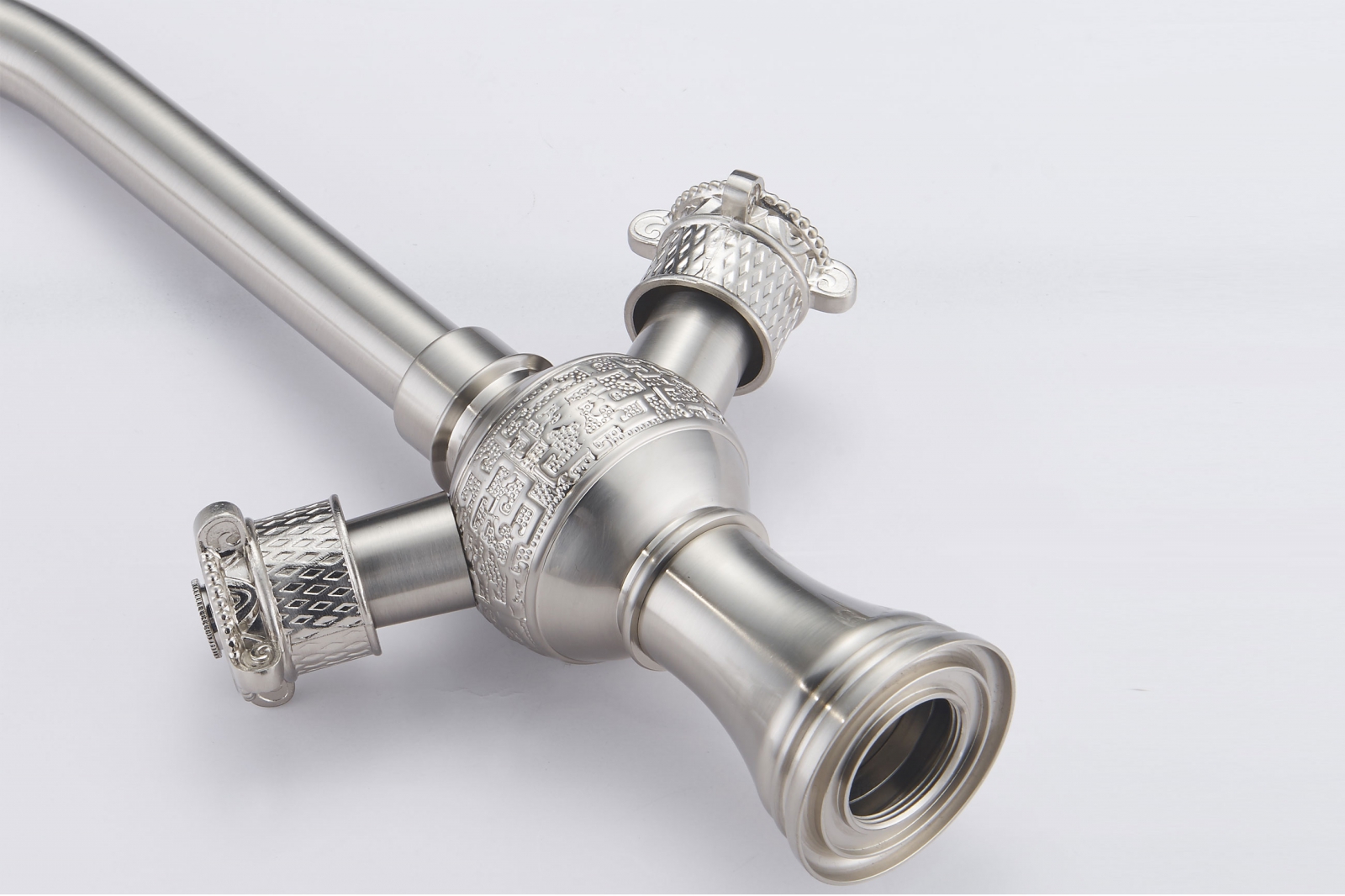 Смеситель ZorG Antic A 2004K-SL для кухонной мойки, серебро - Вид №1