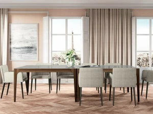 Febal Casa Квадратный стол из дерева и стекла