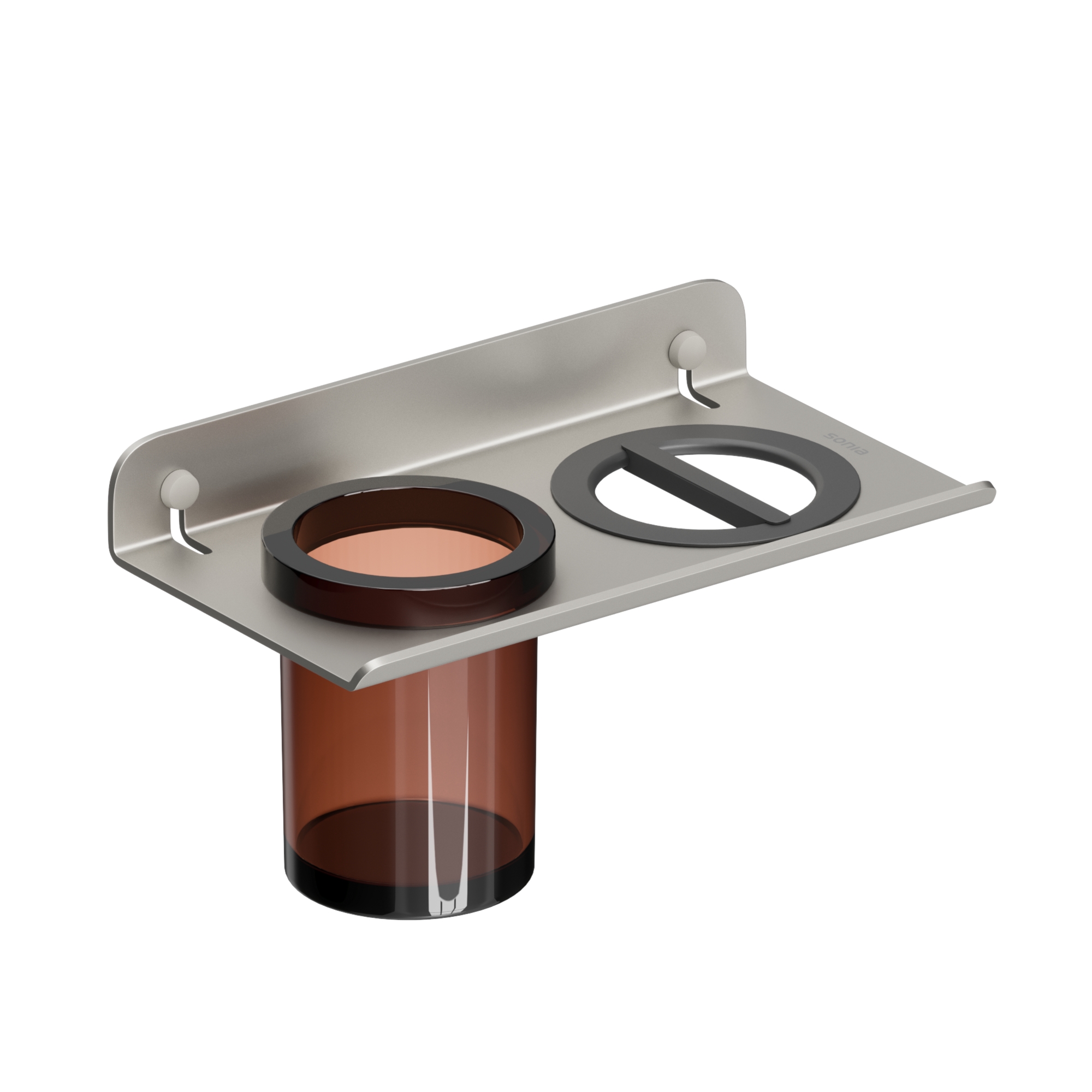 185603 Держатель для стакана и выпрямителя для волос 24 см цвет Серый Sonia QUICK Испания