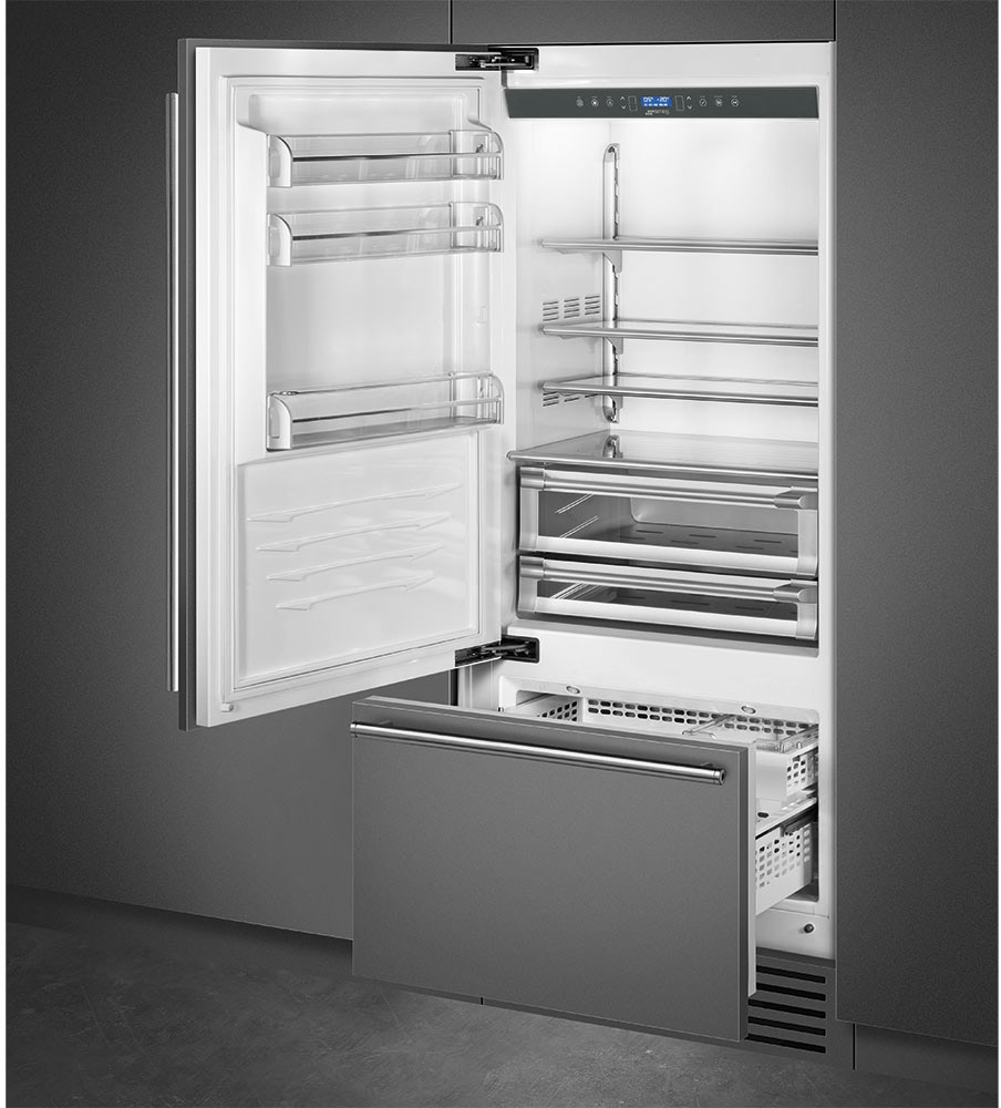 RI96LSI Холодильник / встраиваемый холодильник, 90 см, no-frost SMEG  - Вид №1