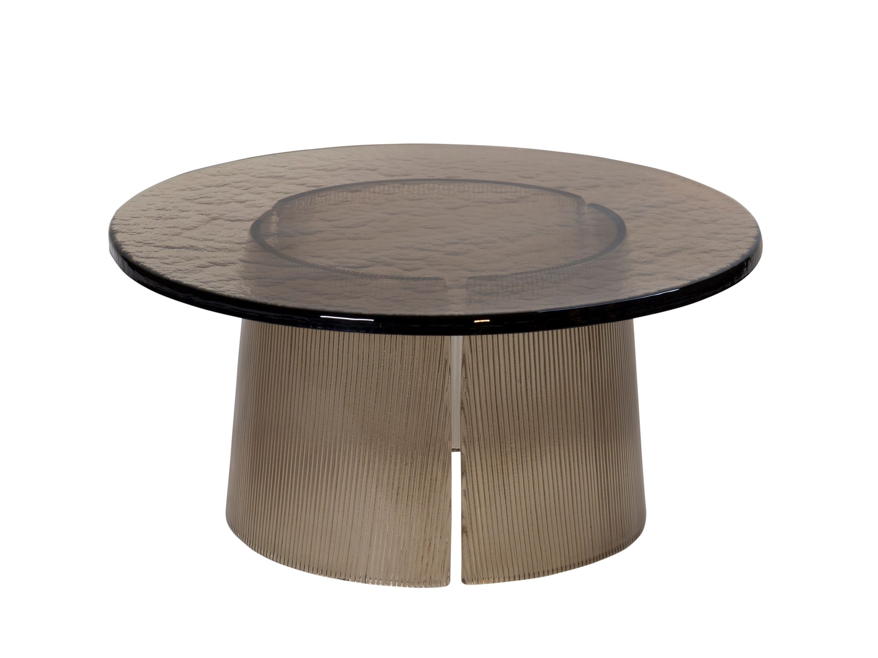 Стеклянный круглый низкий журнальный столик pulpo Бент ARCH-00019731