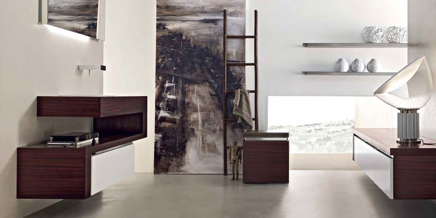 Toscoquattro Комплект мебели для ванной 02 NEW LOOK красное дерево 11A33ZC08P3SA - Вид №1