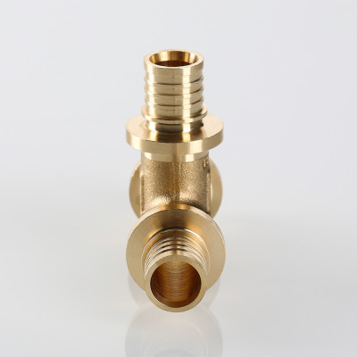 VTm.431.BG.251620 Фитинг аксиальный универсальный – тройник надвижной Valtec 25 (3,5) мм х 16 (2,2) мм х 20 (2,8) мм  - Вид №6